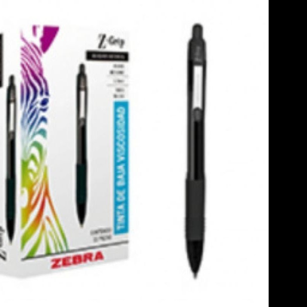 BOLIGRAFO Z-GRIP 7520-00 ZEBRA 1.0MM TINTA NEGRA E.12 C.144